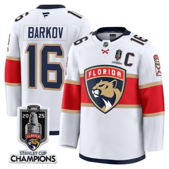 Mens Aleksander Barkov 2025 SC‌ CH Jersey White Stitched